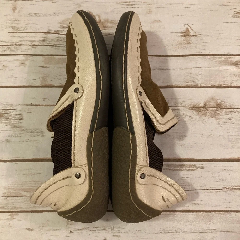 Fly London Brown Leather Slip On Loafers 42/9